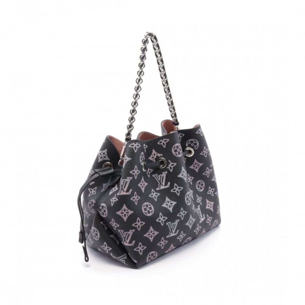 Louis Vuitton Bella Mahina Chain Shoulder Bag Leather Black